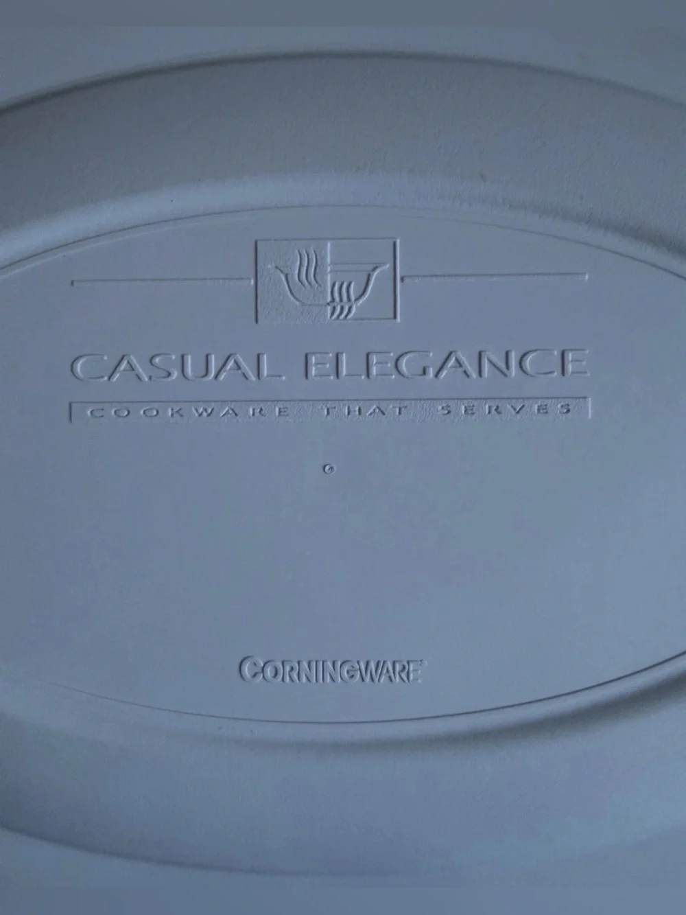 CorningWare Casual Elegance L31-PC Oval White Plastic Replacement Lid 13.5”x10”